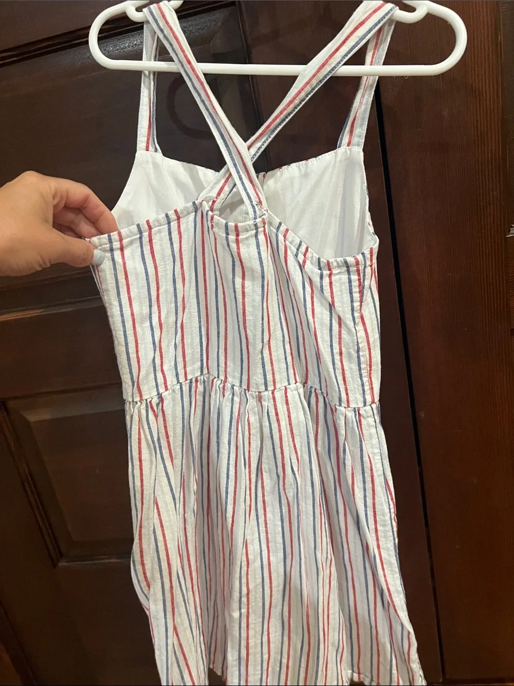 OshKosh B'gosh Red & Blue Striped Button-Front Dress
